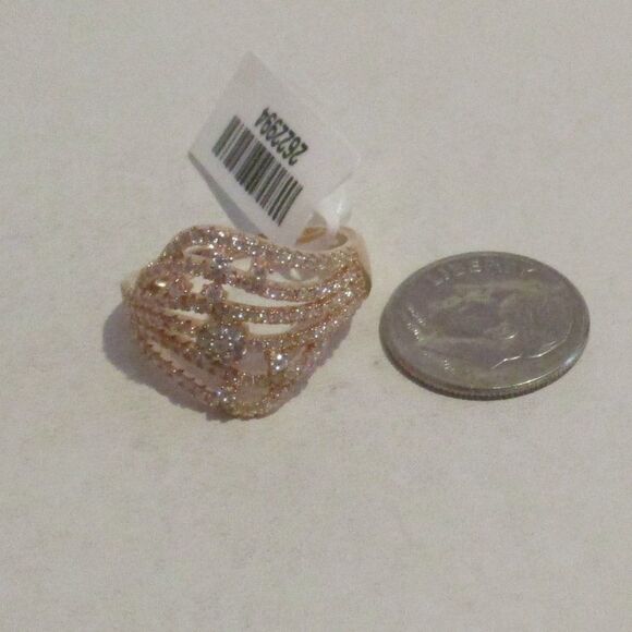 Simulated Diamond  Sterling Silver Openwork Ring - Picture 6 of 6